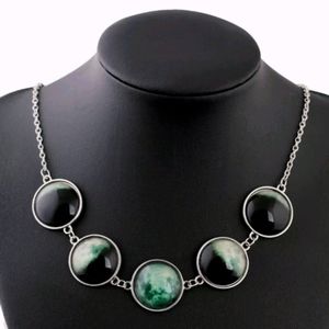 Realistic Moon Phases Necklace